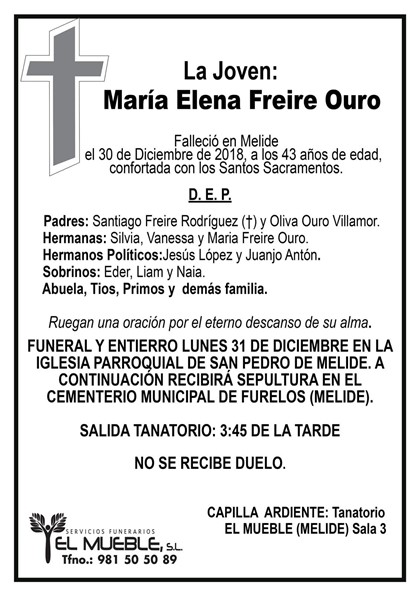 MARÍA ELENA FREIRE OURO